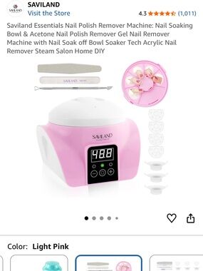 Light Pink Nail Polish Remover Machine for Kids